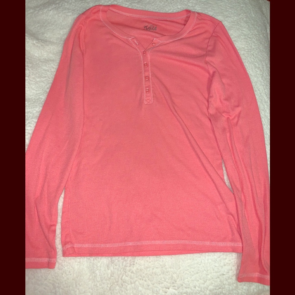 🎀Long sleeve coral shirt